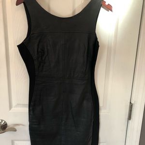 Sexy black leather dress!